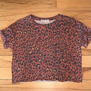 Wallflower Animal Print Top in Brown and Black